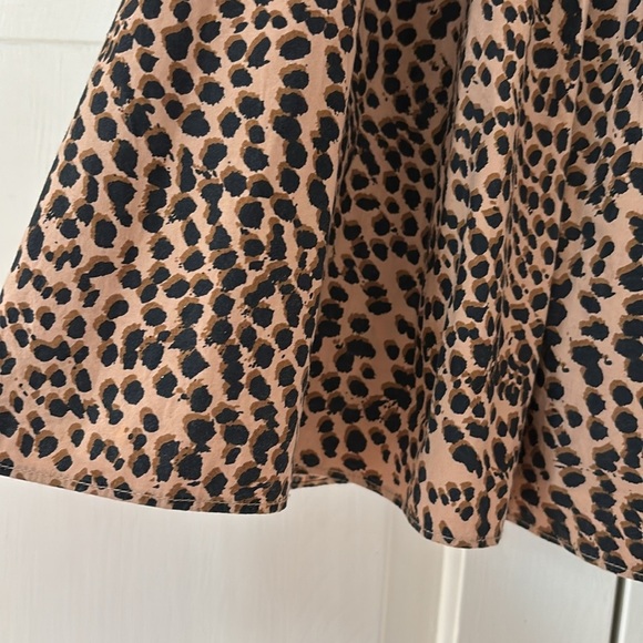 Ulla Johnson Lennie Pleated Cotton Poplin Top Cheetah Print Animal Print Size 2 - Picture 6 of 13